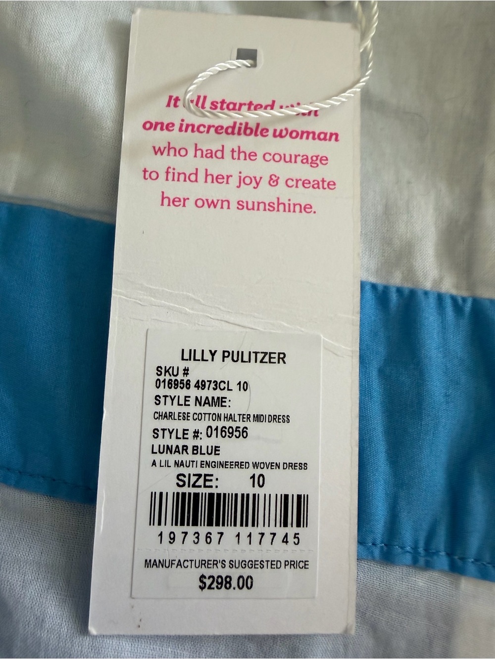 Lilly Pulitzer Blue Nautical Maxi Dress with Pink Sailboat Print with Pockets - Picture 7 of 11